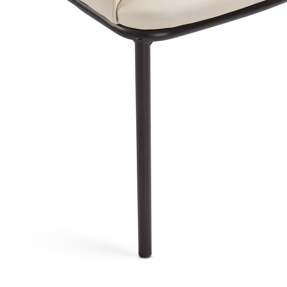 Chaise de salle à manger Bennett : similicuir taupe