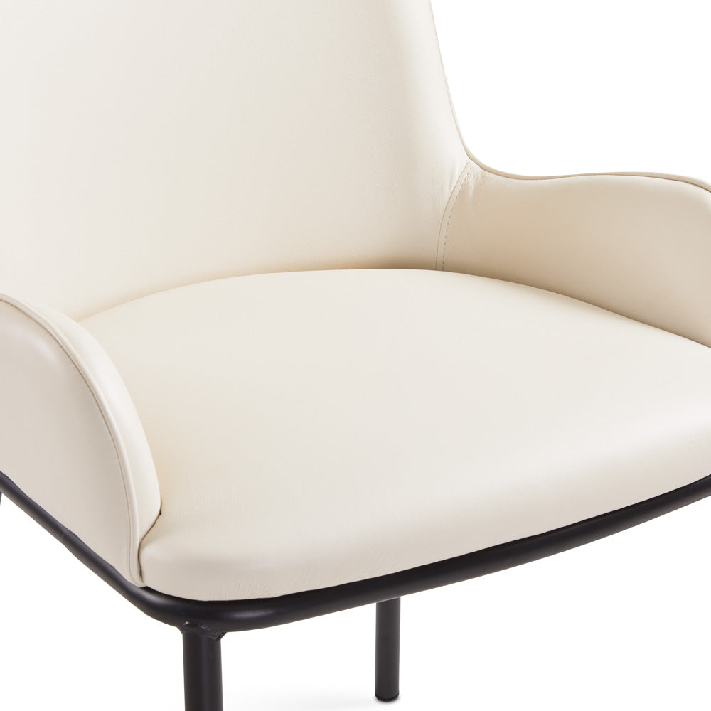 Chaise de salle à manger Bennett : similicuir taupe