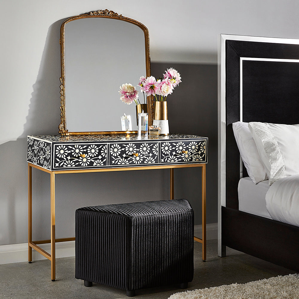 Table console avec incrustation d'os Augustine