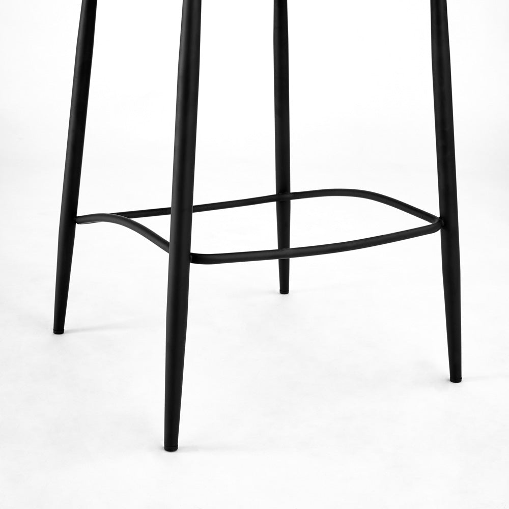 Tabouret de comptoir Victoria : Lin gris clair