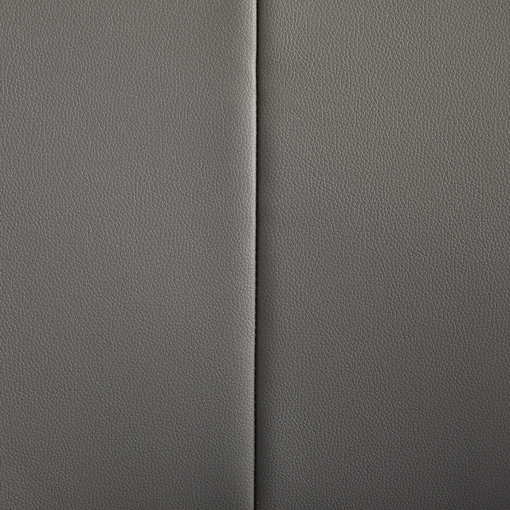 Chaise de salle à manger pivotante Bromley : similicuir gris avec pieds noirs