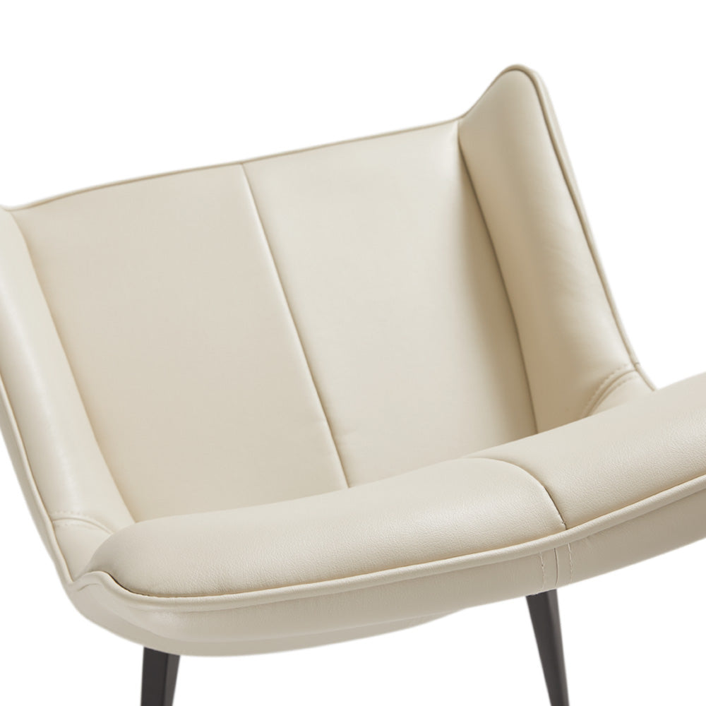 Chaise de salle à manger pivotante Bromley : similicuir taupe avec pieds noirs