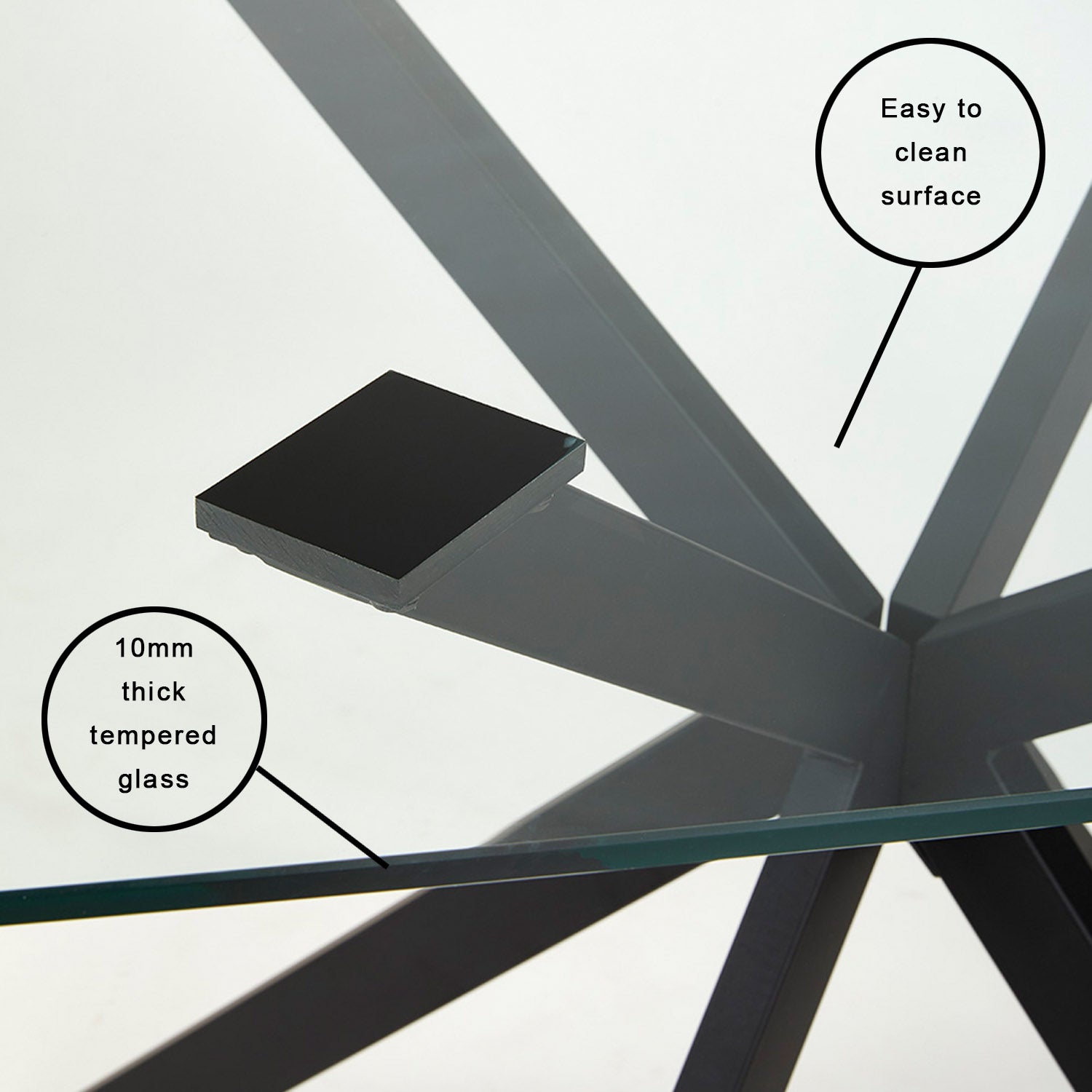 Table de salle à manger noire Lincoln