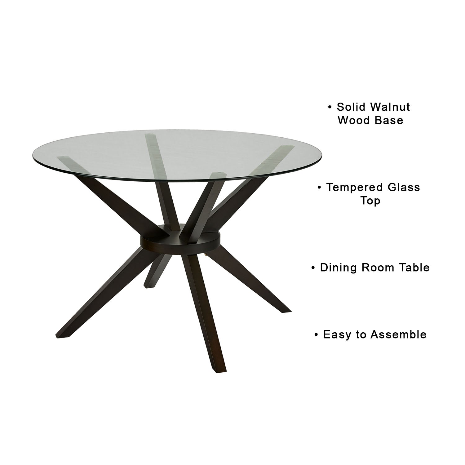 Table de salle à manger en bois Cecilia