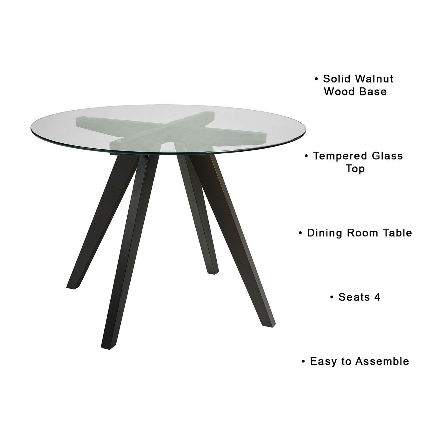Table de salle à manger en bois Carly