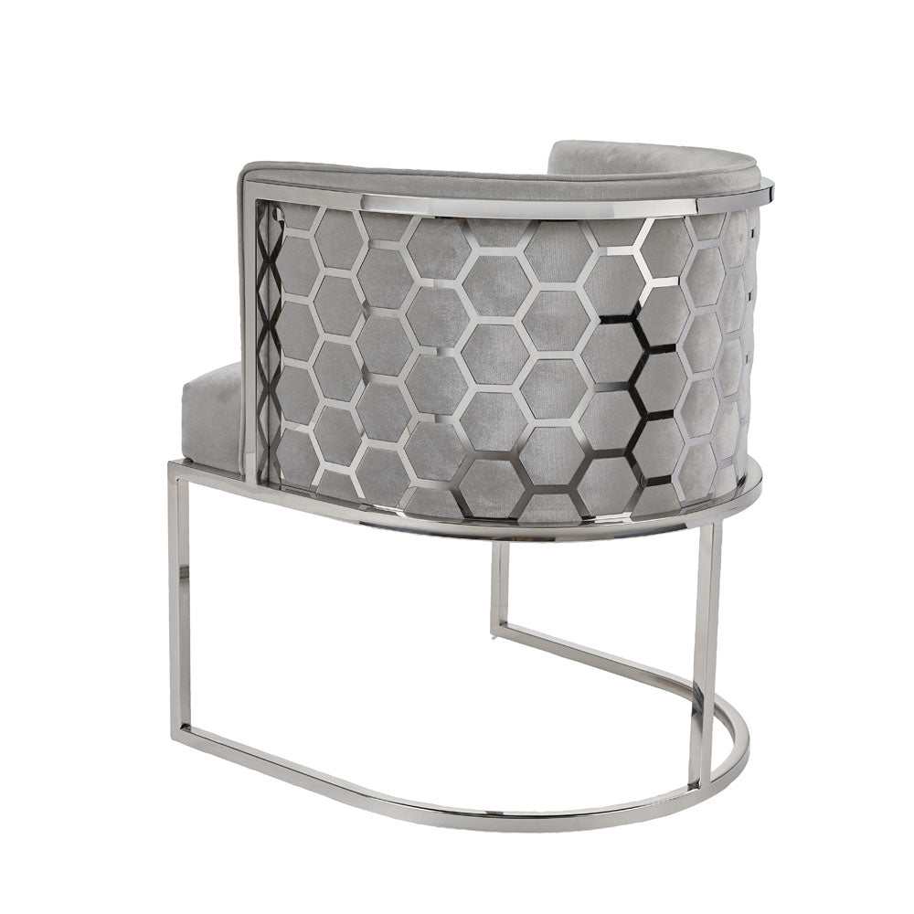 Chaise Chamberlain : Velours Gris