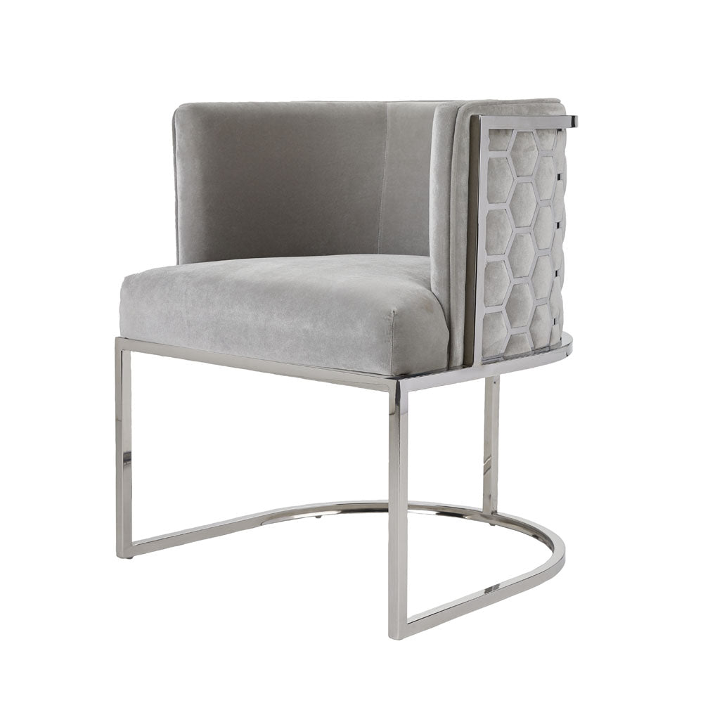 Chaise Chamberlain : Velours Gris
