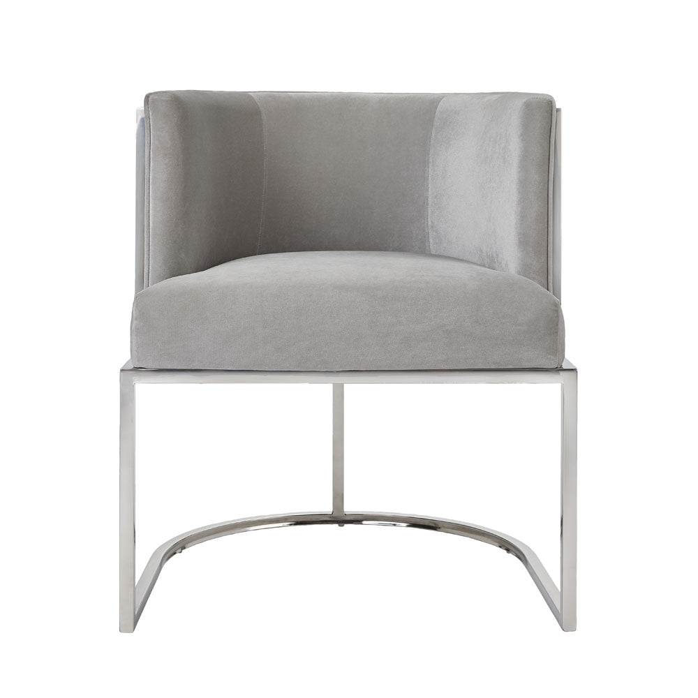 Chaise Chamberlain : Velours Gris
