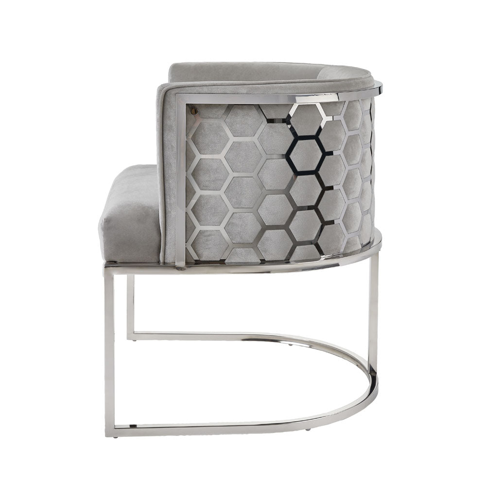 Chaise Chamberlain : Velours Gris