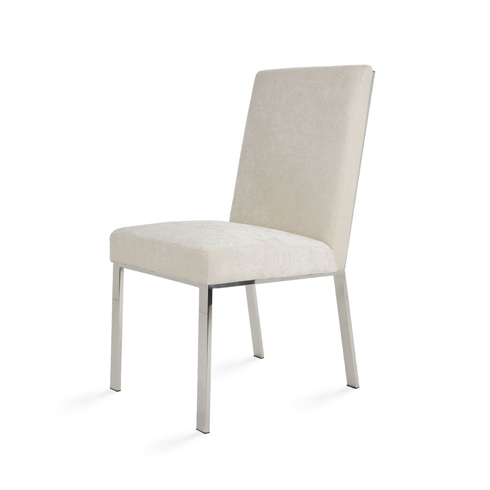 Chaise de salle à manger Emiliano : tissu ivoire