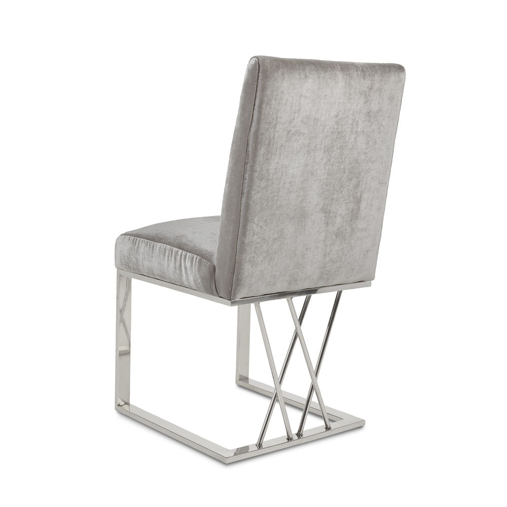 Chaise de salle à manger Martini : velours gris