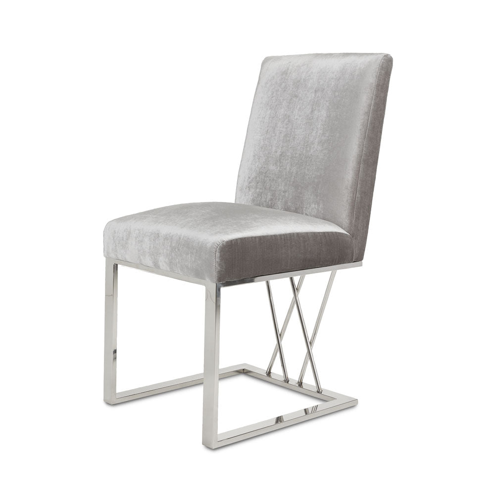 Chaise de salle à manger Martini : velours gris