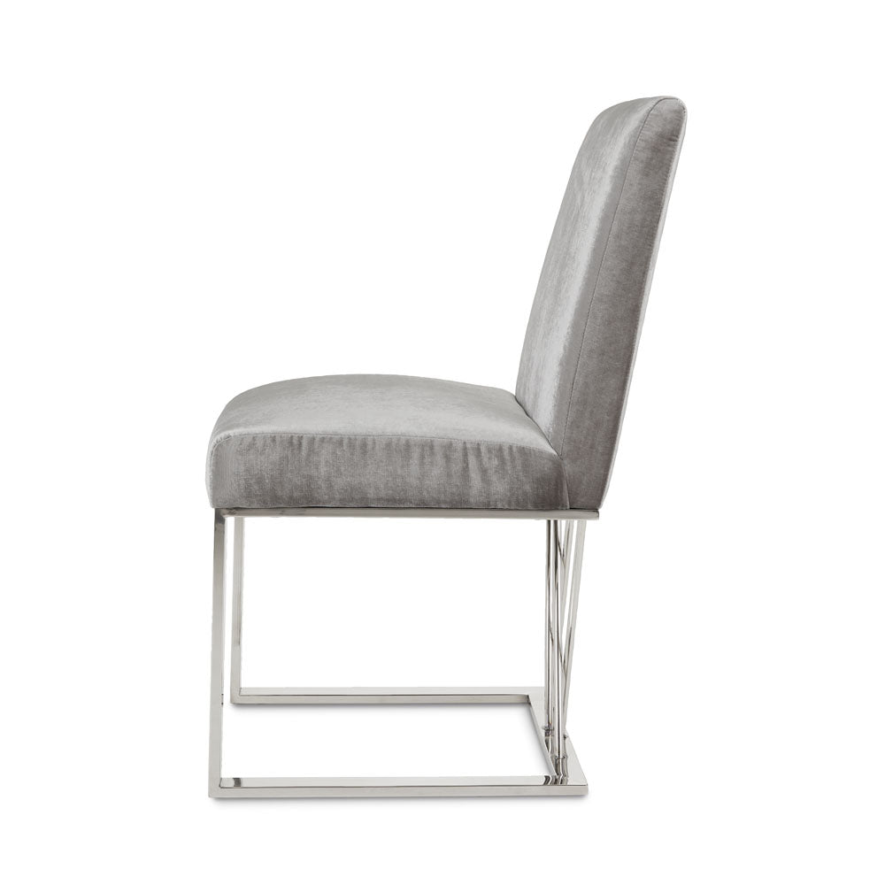 Chaise de salle à manger Martini : velours gris