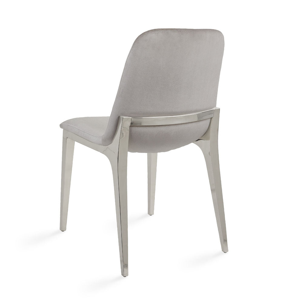 Chaise de salle à manger Minos : velours gris
