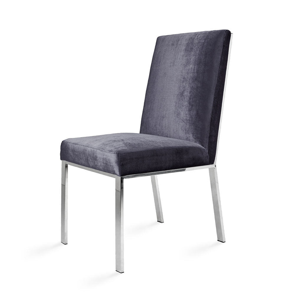 Chaise de salle à manger Wellington : velours anthracite