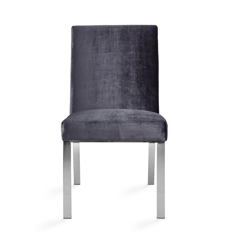 Chaise de salle à manger Wellington : velours anthracite