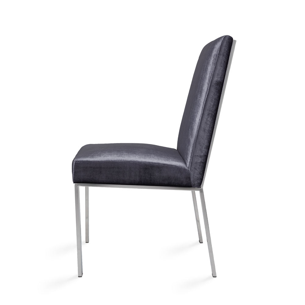 Chaise de salle à manger Wellington : velours anthracite