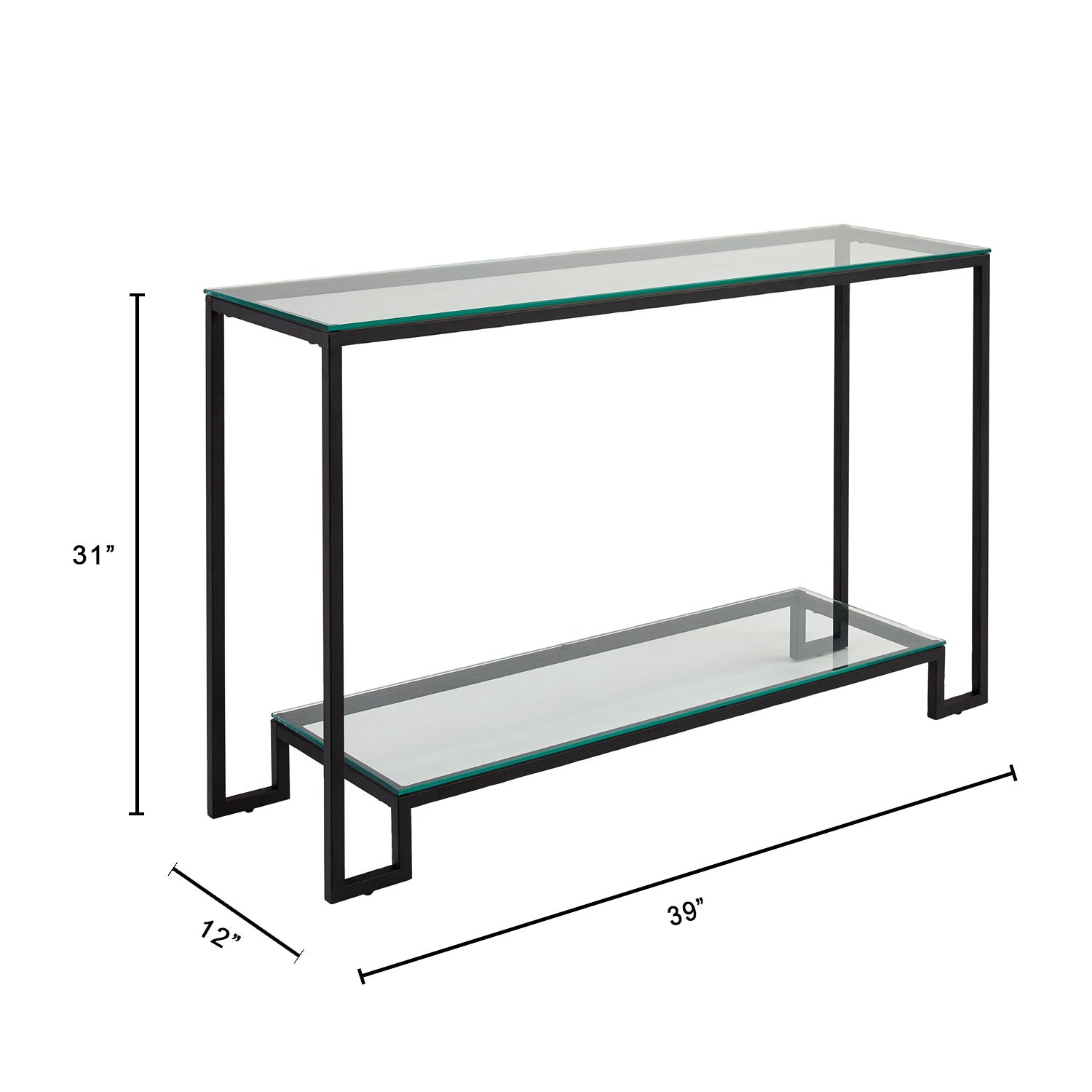 Table console Krista noire