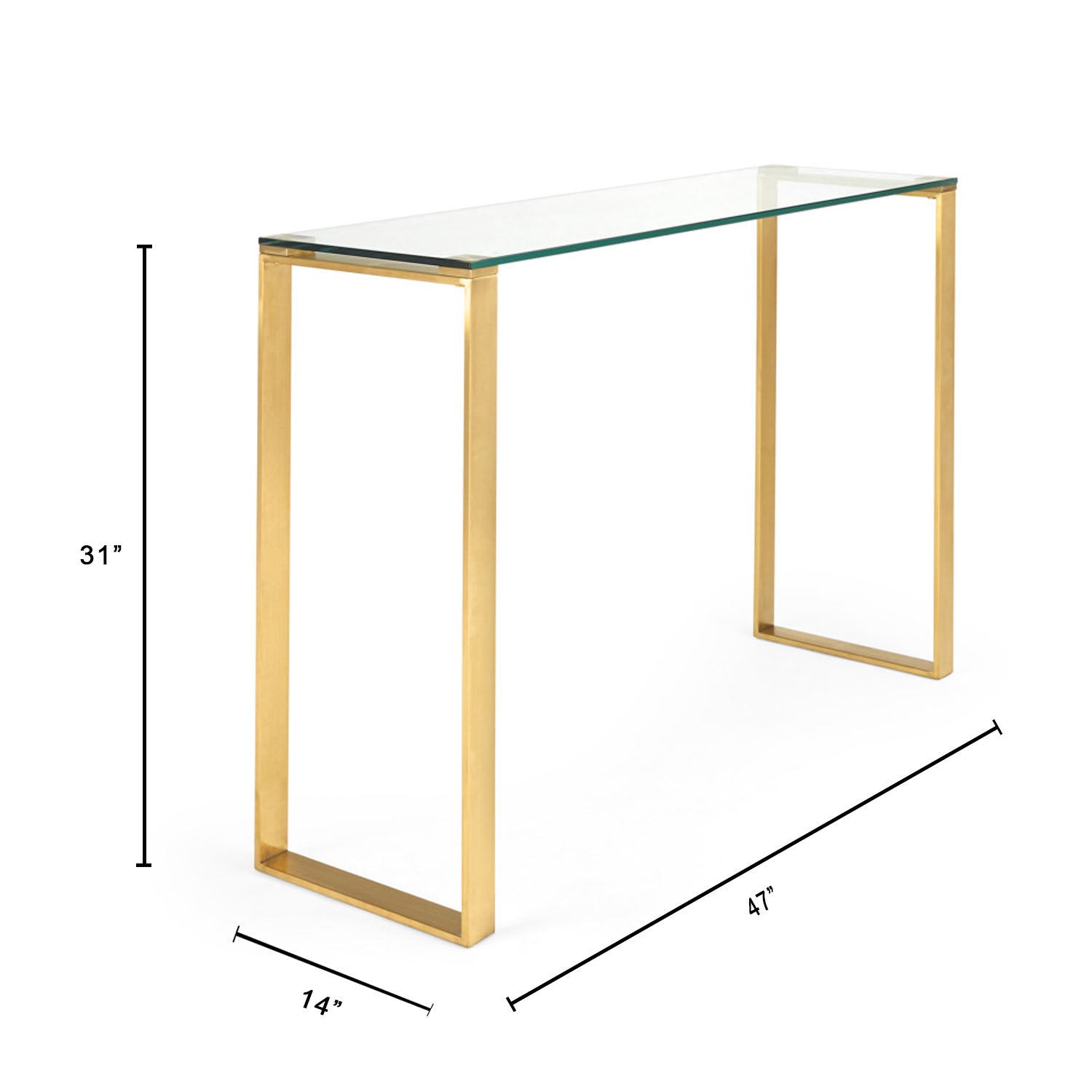 Table console David dorée