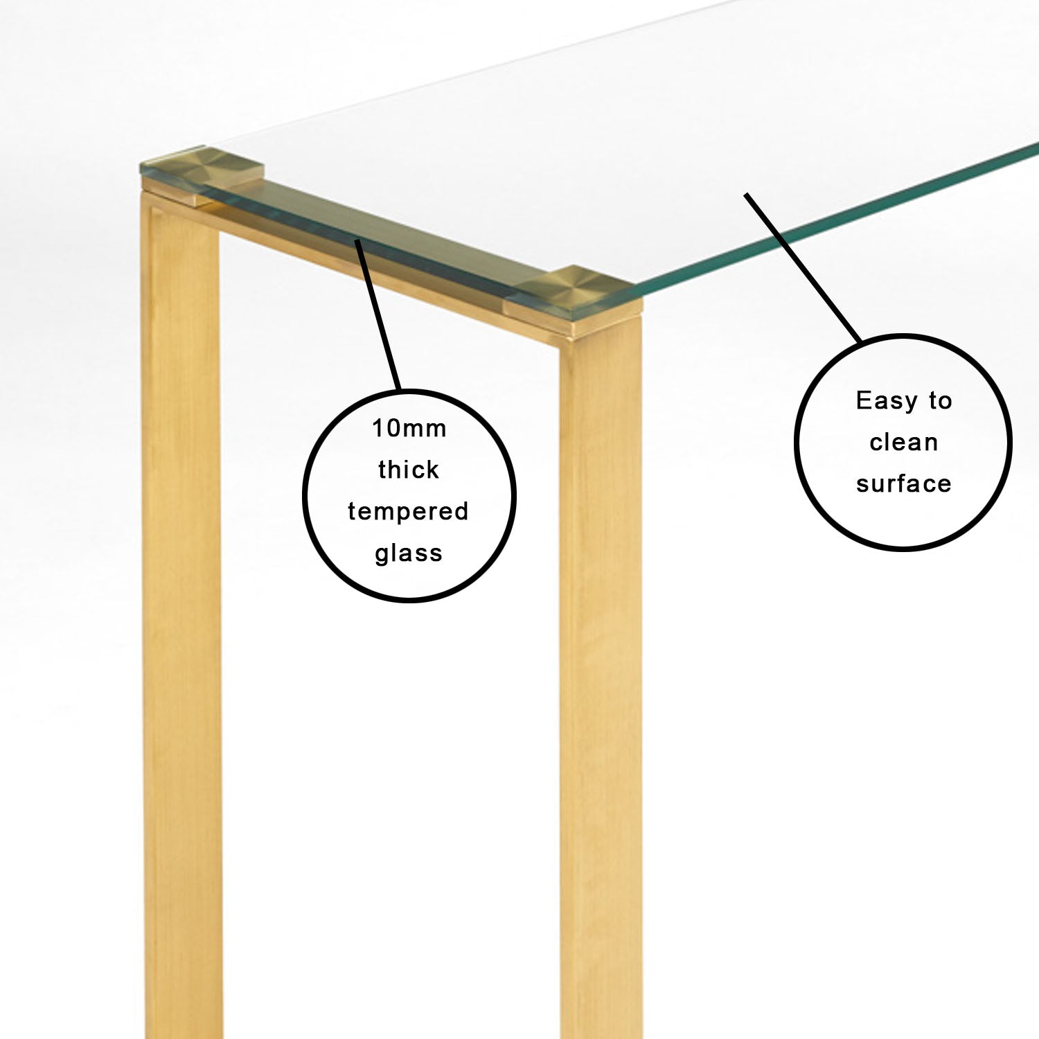 Table console David dorée