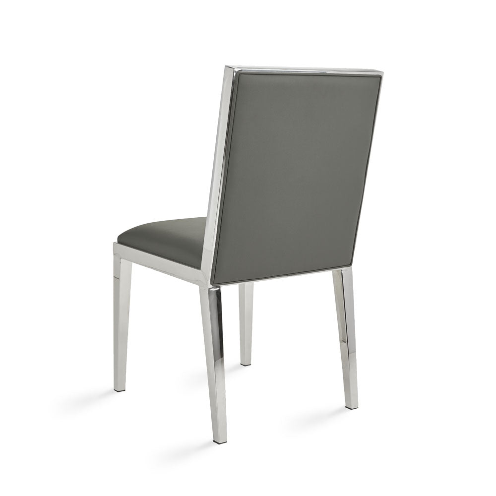 Chaise de salle à manger Emario : similicuir gris