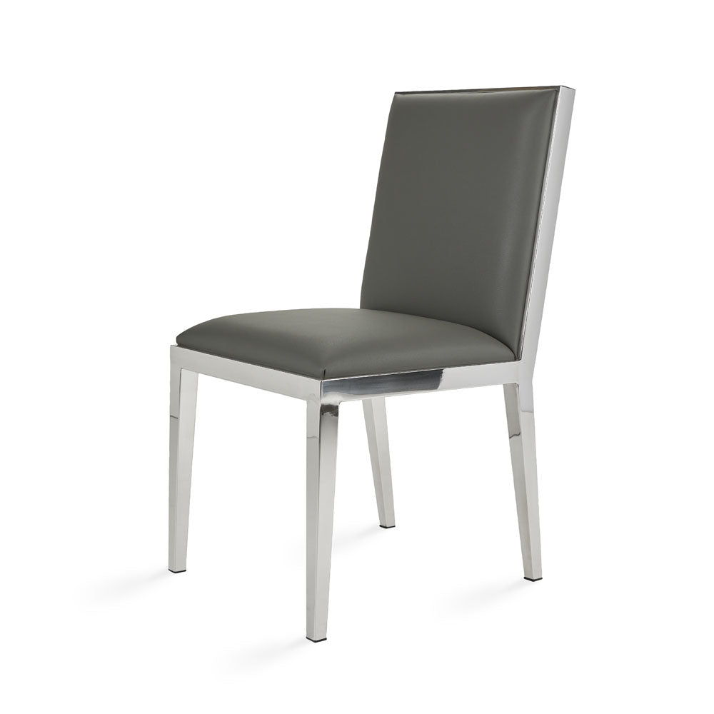 Chaise de salle à manger Emario : similicuir gris