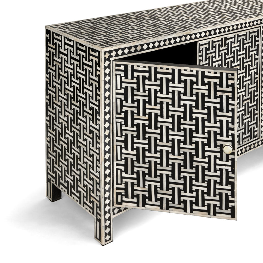 Buffet 3 portes avec incrustation d'os Augustine