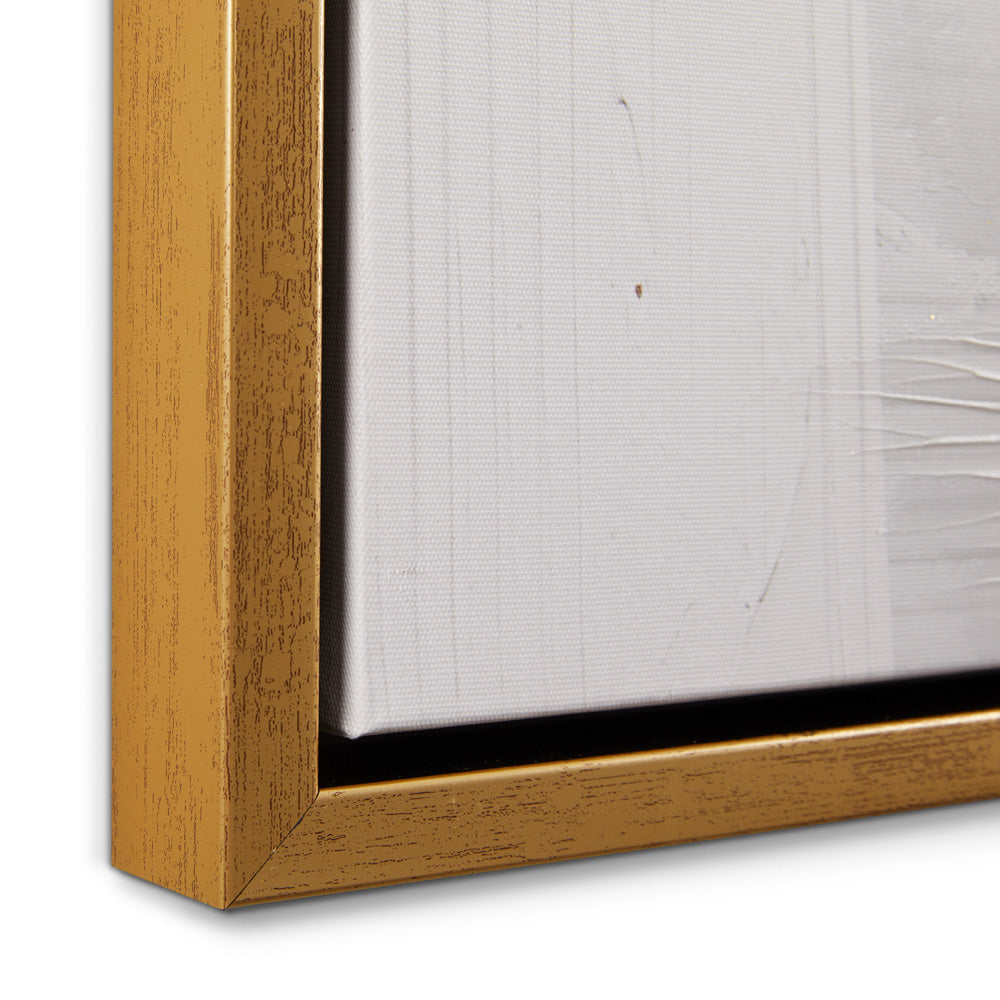 Art mural : blanc, noir et or