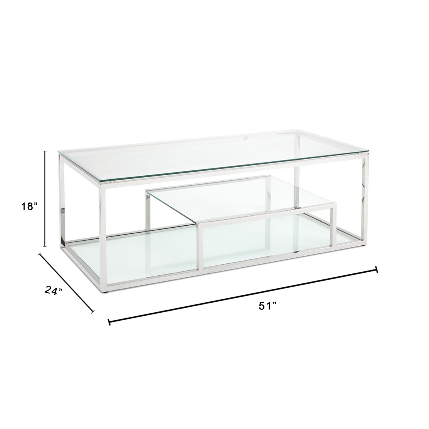 Table basse en acier Barolo