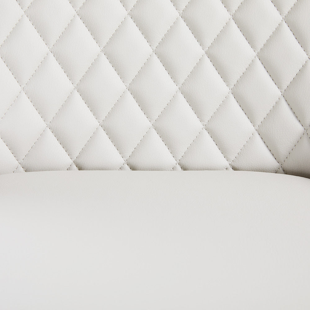 Chaise de salle à manger Emily : similicuir gris clair