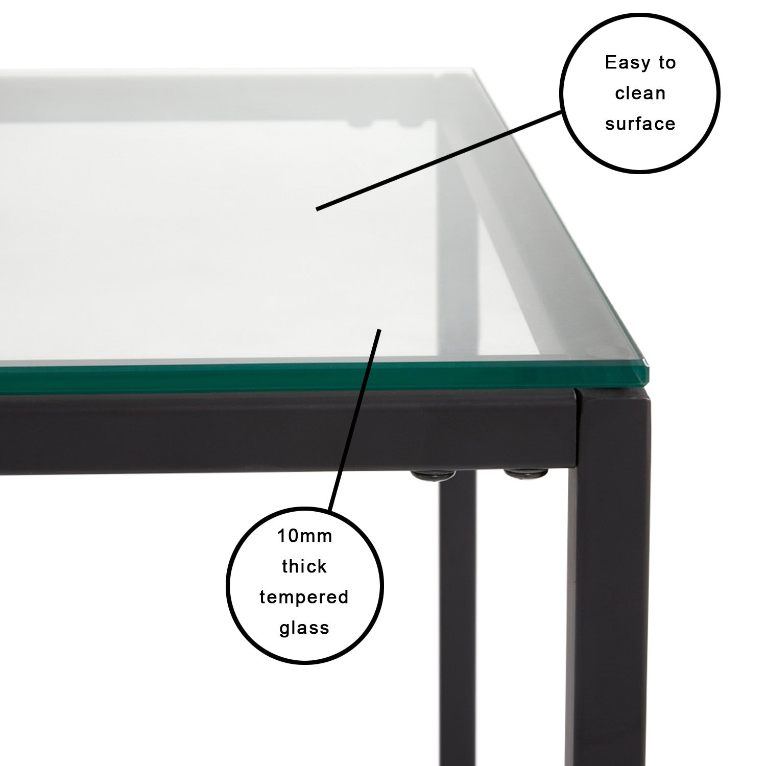 Table de bout noire Krista