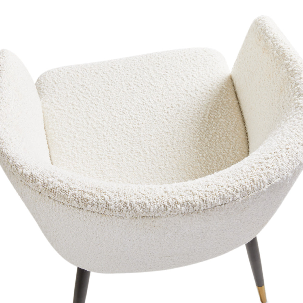 Chaise de salle à manger Jordan : tissu boucle