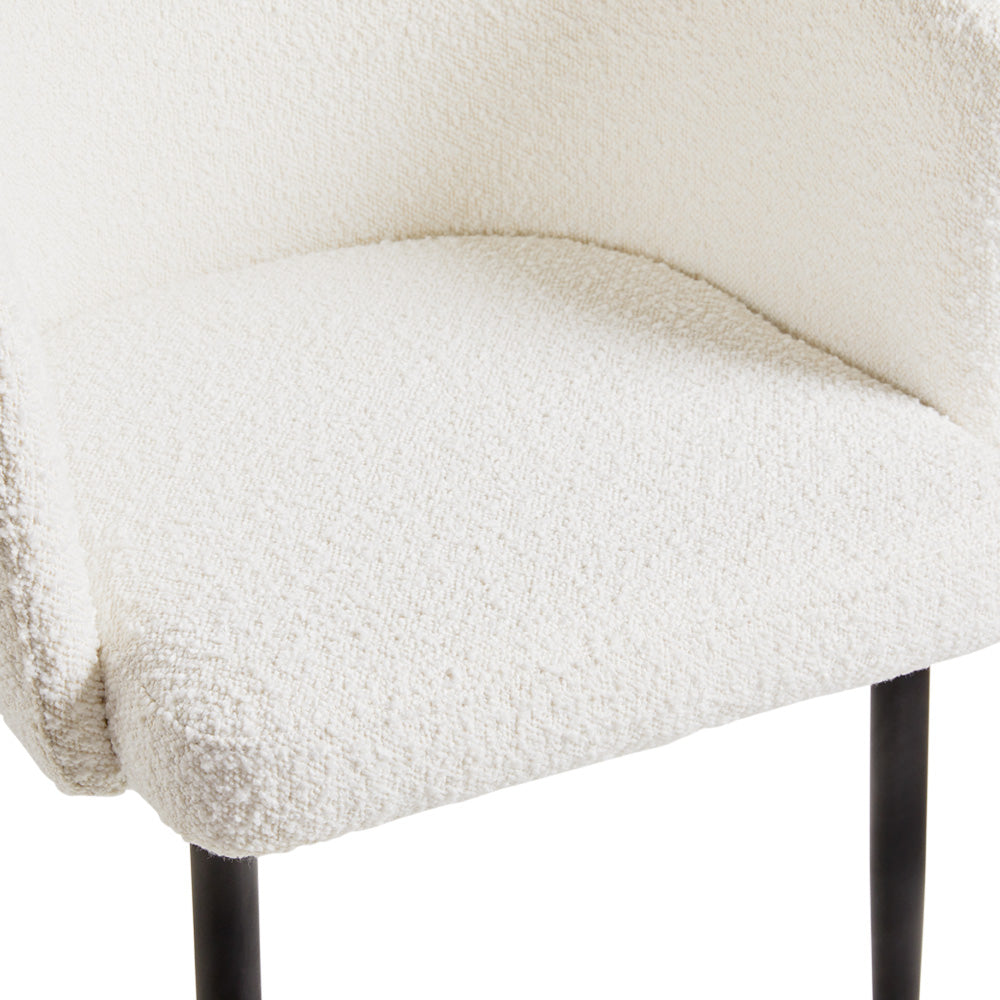 Chaise de salle à manger Jordan : tissu boucle