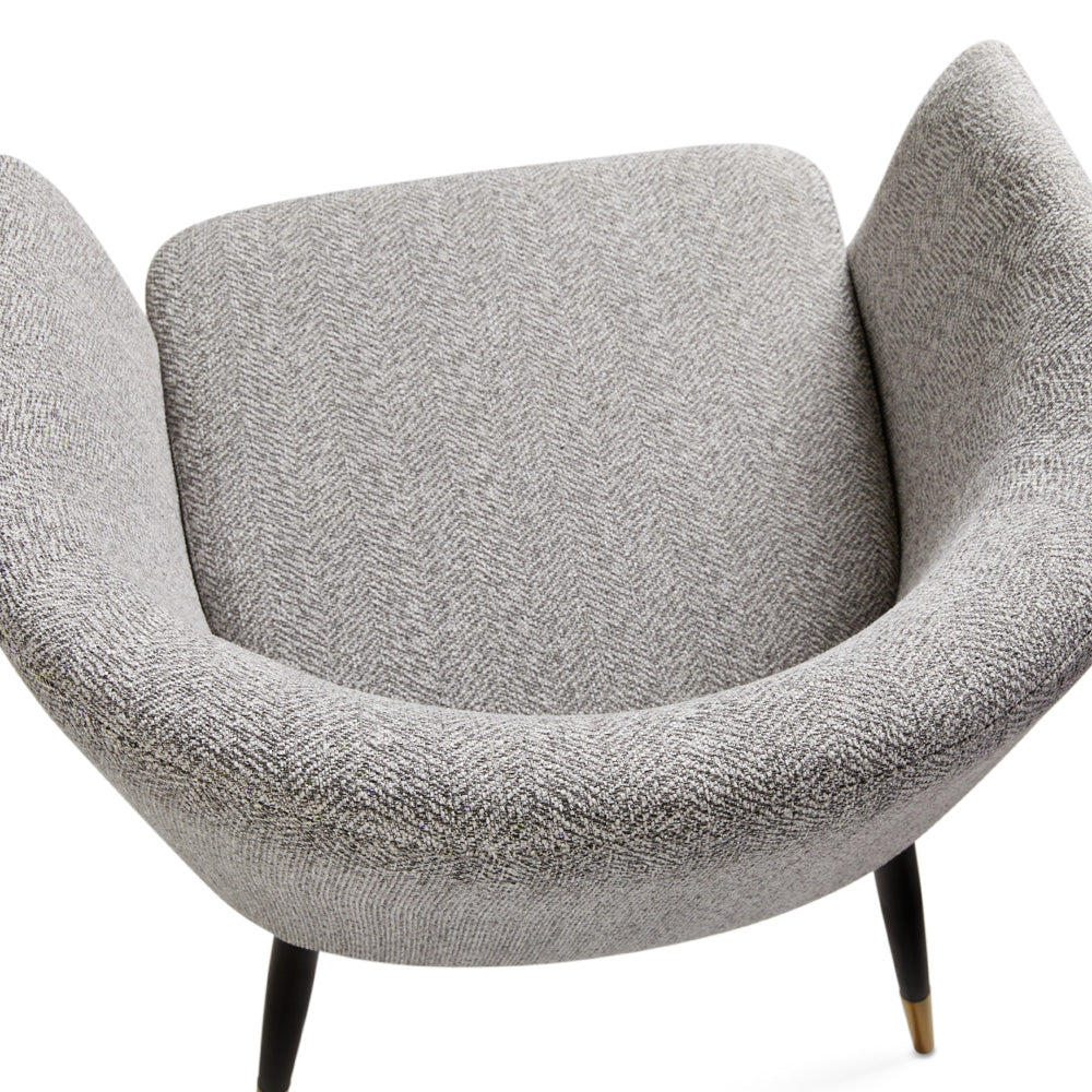 Chaise de salle à manger Jordan : tissu gris