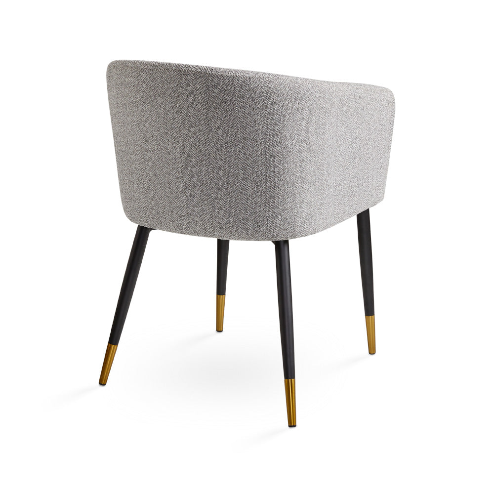 Chaise de salle à manger Jordan : tissu gris