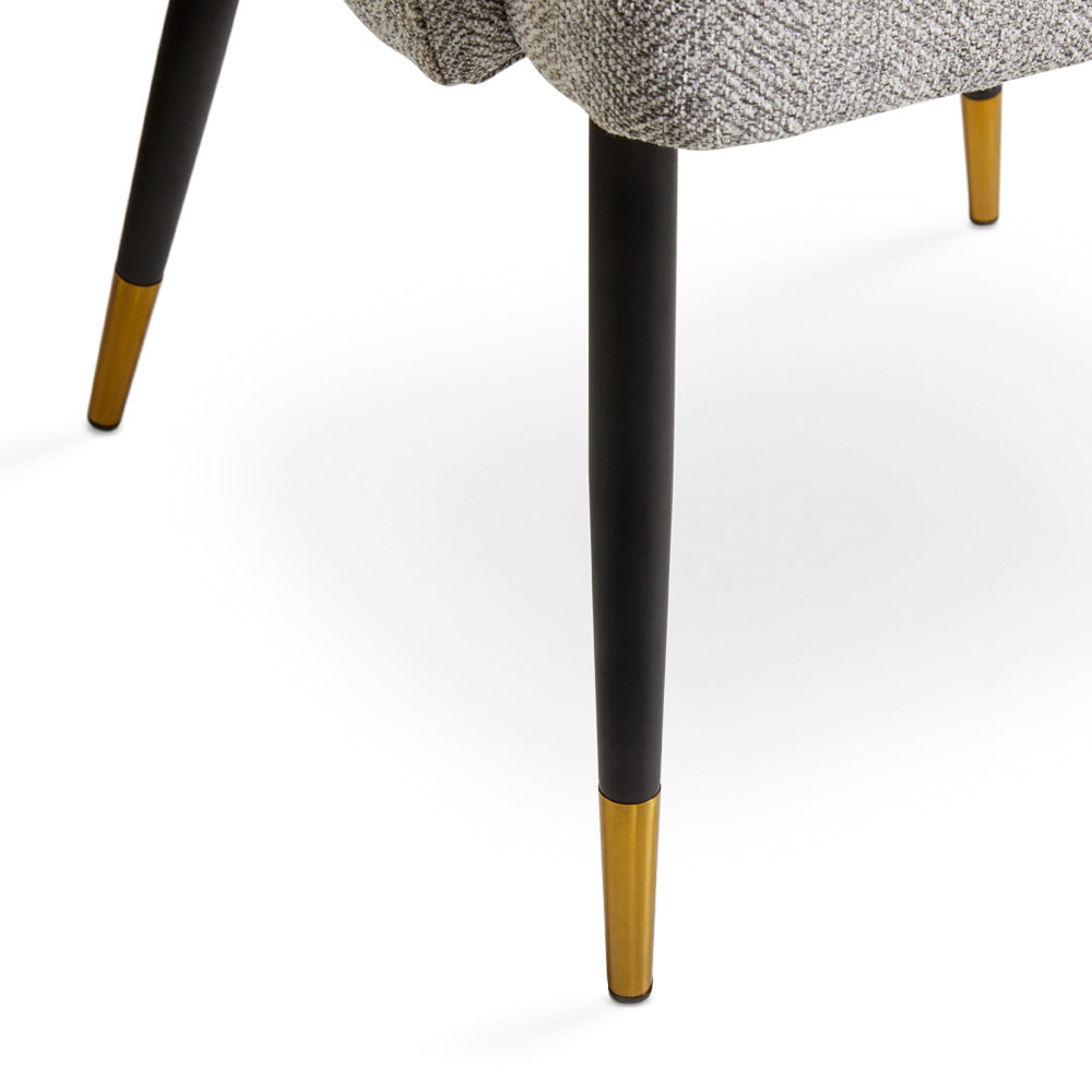 Chaise de salle à manger Jordan : tissu gris