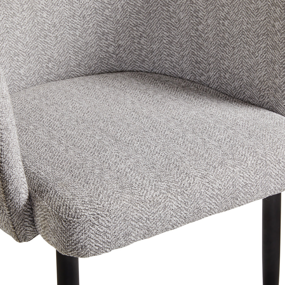 Chaise de salle à manger Jordan : tissu gris