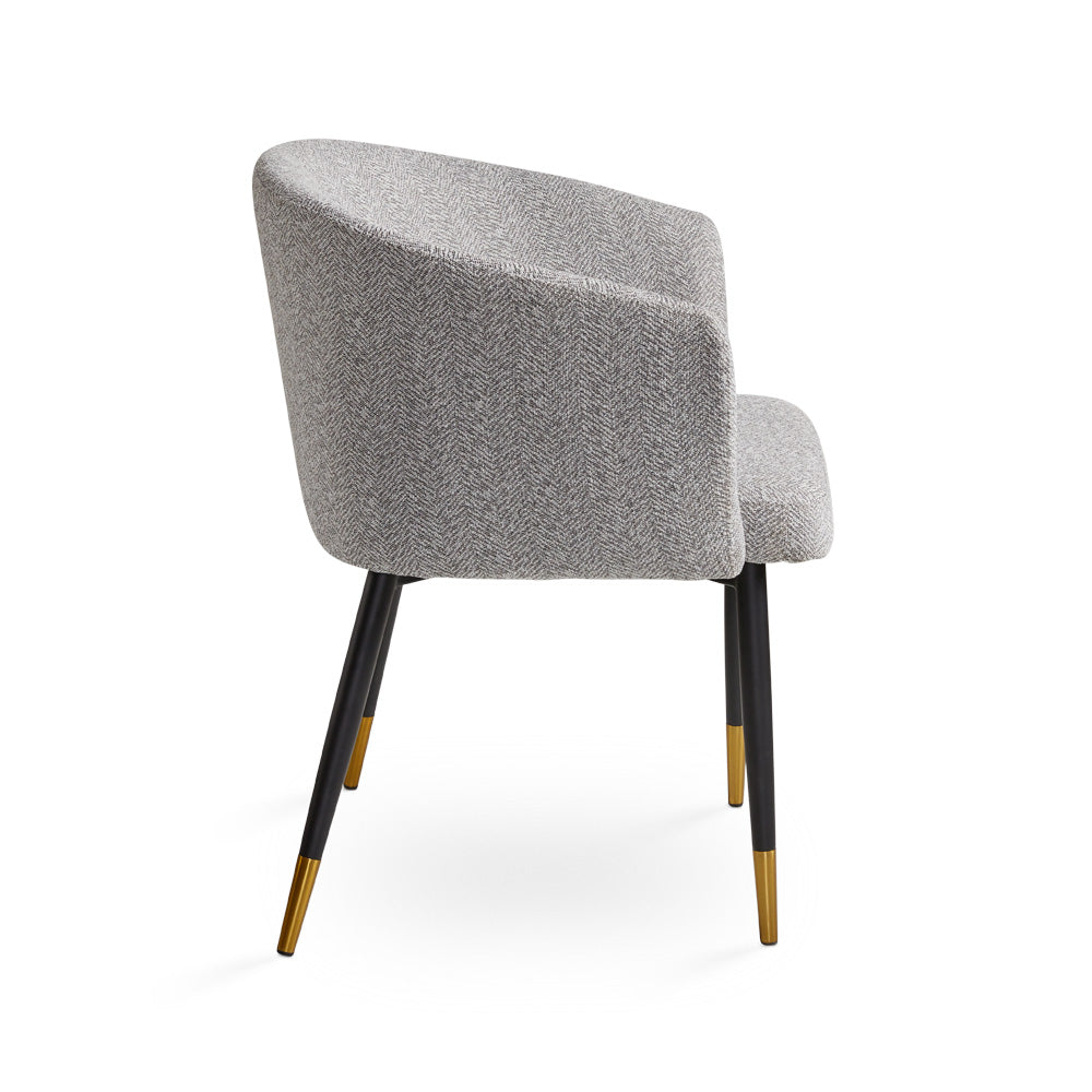 Chaise de salle à manger Jordan : tissu gris