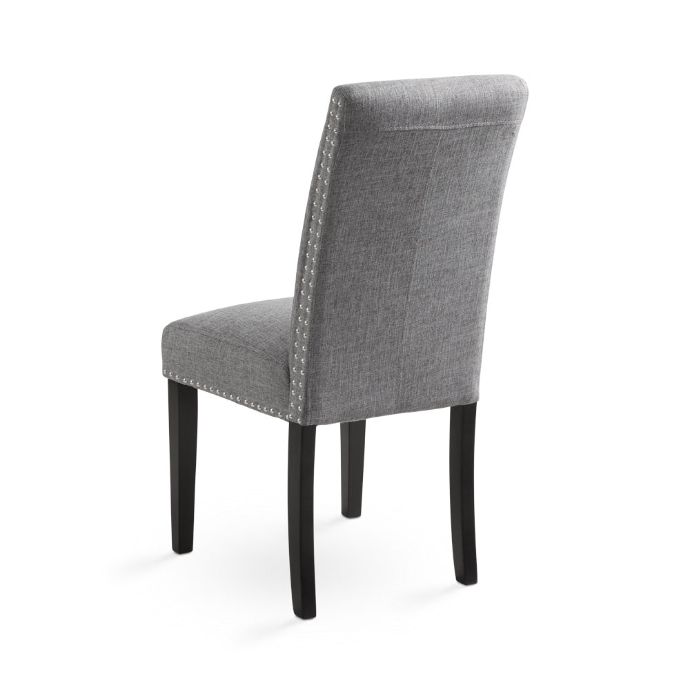 Chaise de salle à manger Scarpa : tissu ardoise