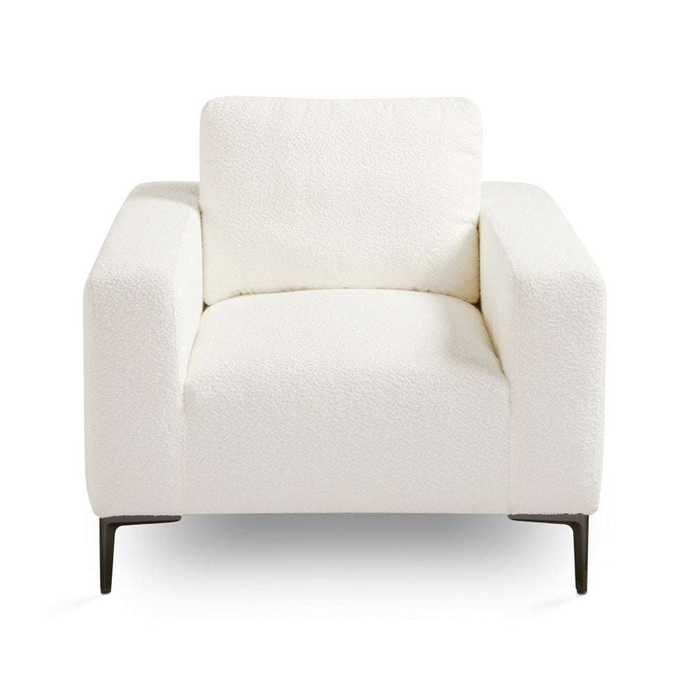 Fauteuil d'appoint Franco : Boucle blanche