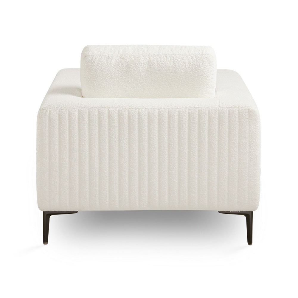 Fauteuil d'appoint Franco : Boucle blanche