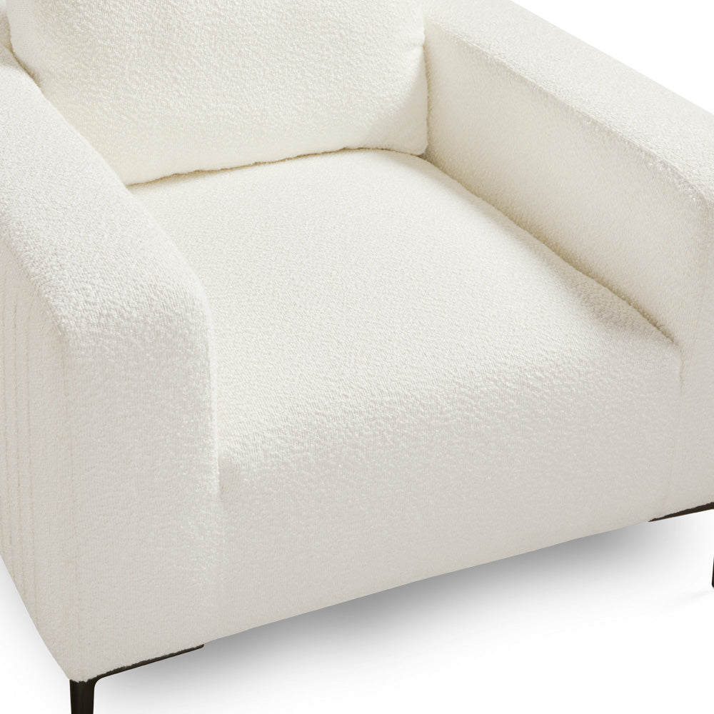 Fauteuil d'appoint Franco : Boucle blanche