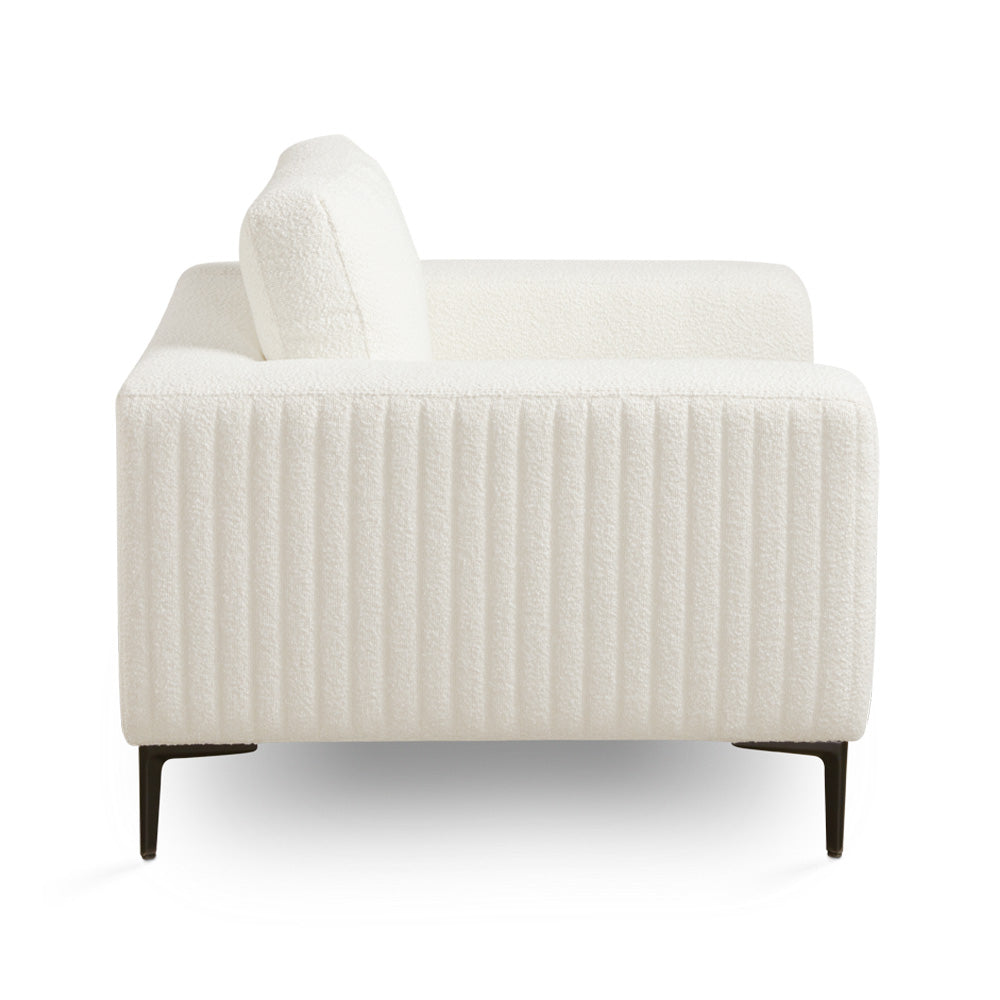 Fauteuil d'appoint Franco : Boucle blanche