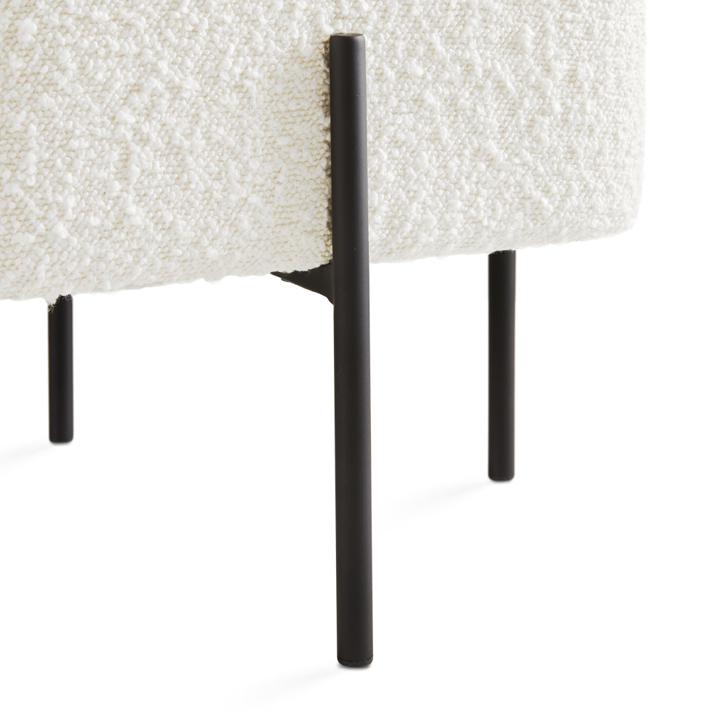 Pouf Kube : Boucle blanche