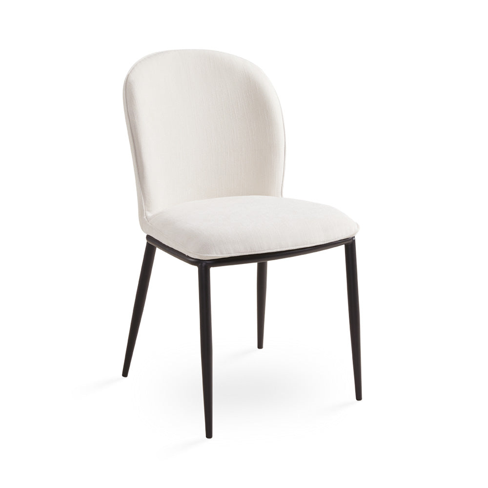 Chaise de salle à manger Angie : Lin ivoire