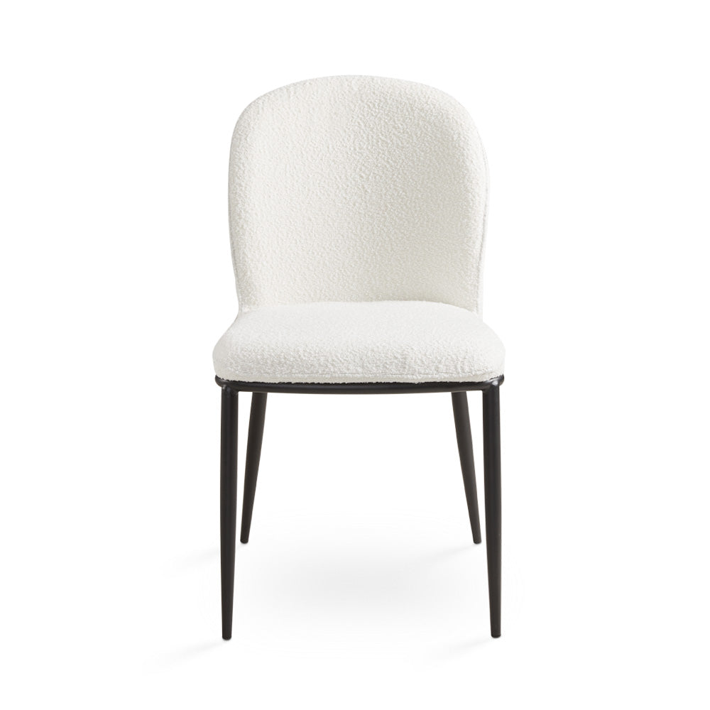 Chaise de salle à manger Angie : Boucle blanche