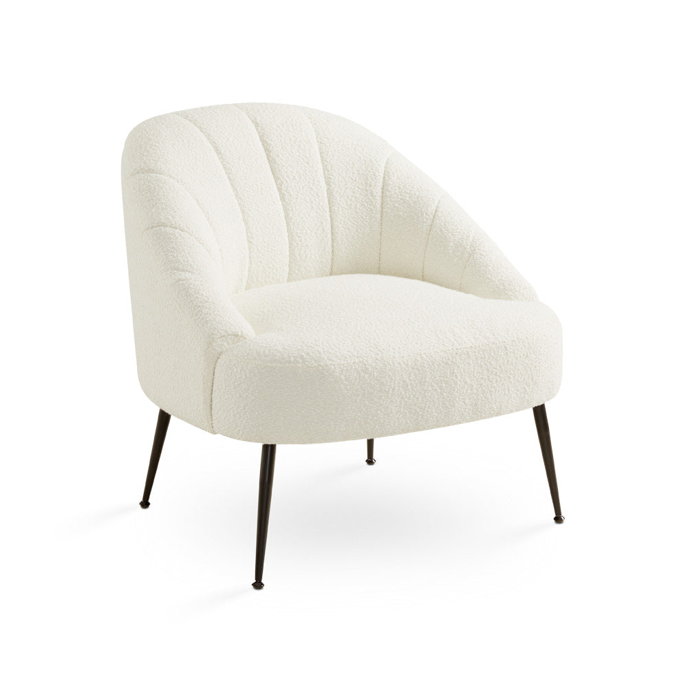 Fauteuil d'appoint Cora : Boucle blanche