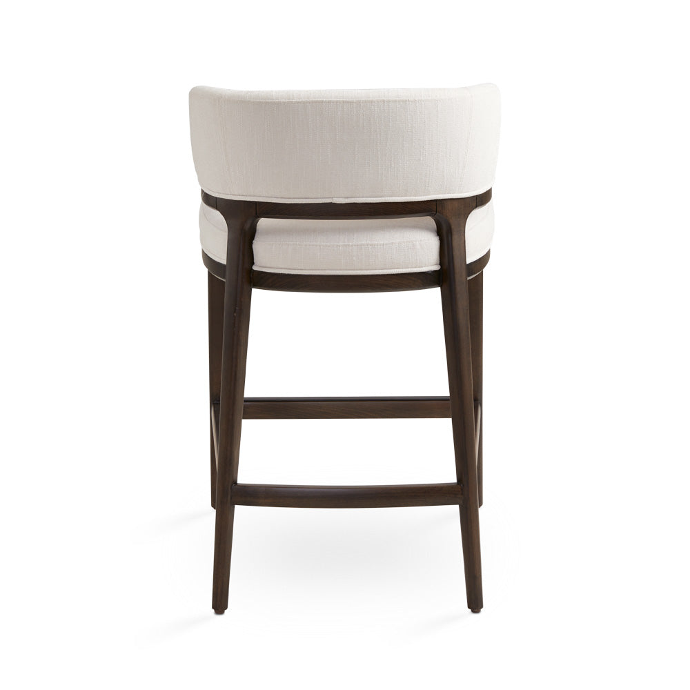 Chaise de bar Calvin : lin ivoire