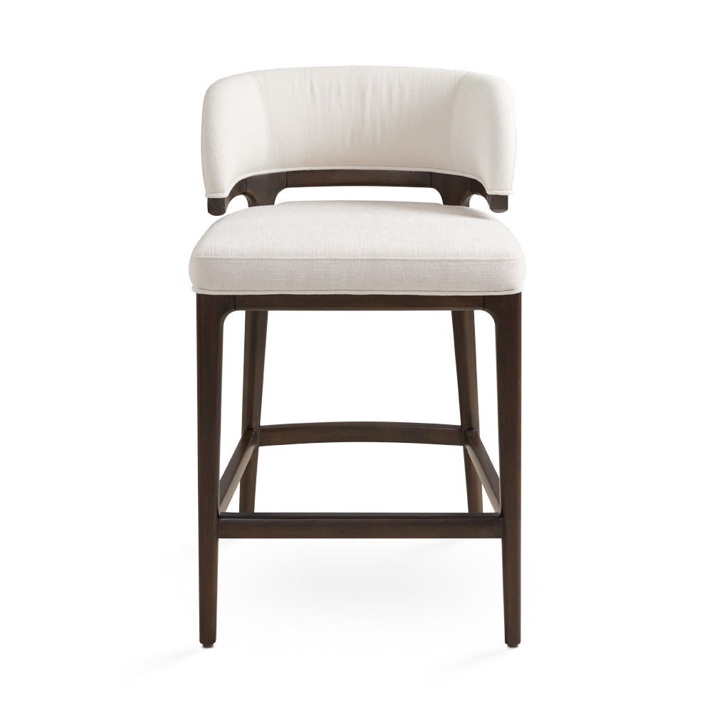 Chaise de bar Calvin : lin ivoire