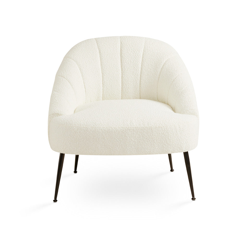 Fauteuil d'appoint Cora : Boucle blanche